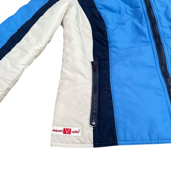 Vtg Dolomiti Seiller Retro Blue Ski Jacket & Bib Snow Pants 80s 90s Apres Ski - Picture 8 of 15